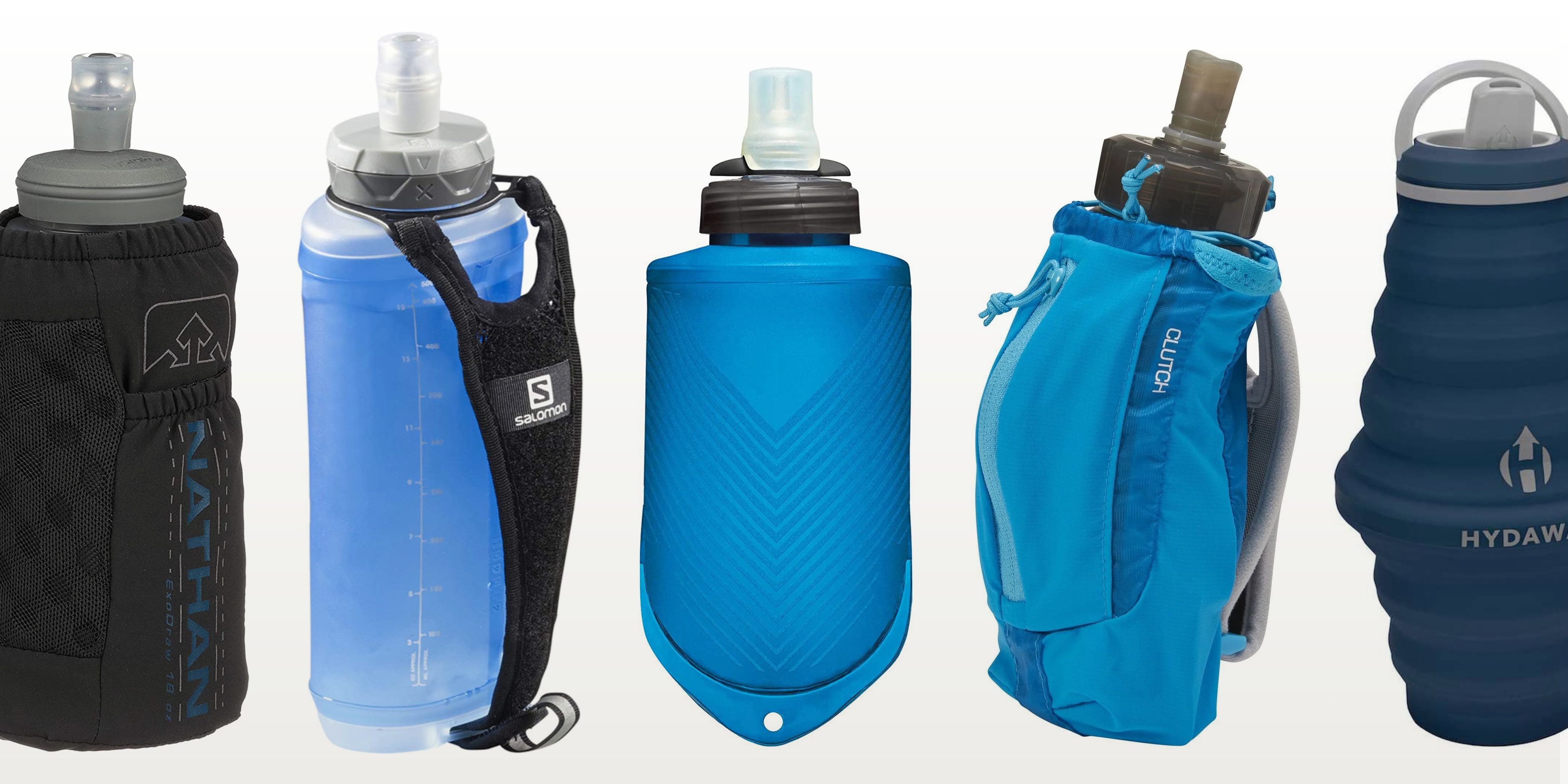 4-Pack Flexible Collapsible Foldable Reusable Water Bottles Pouch BPA Free FAST! 