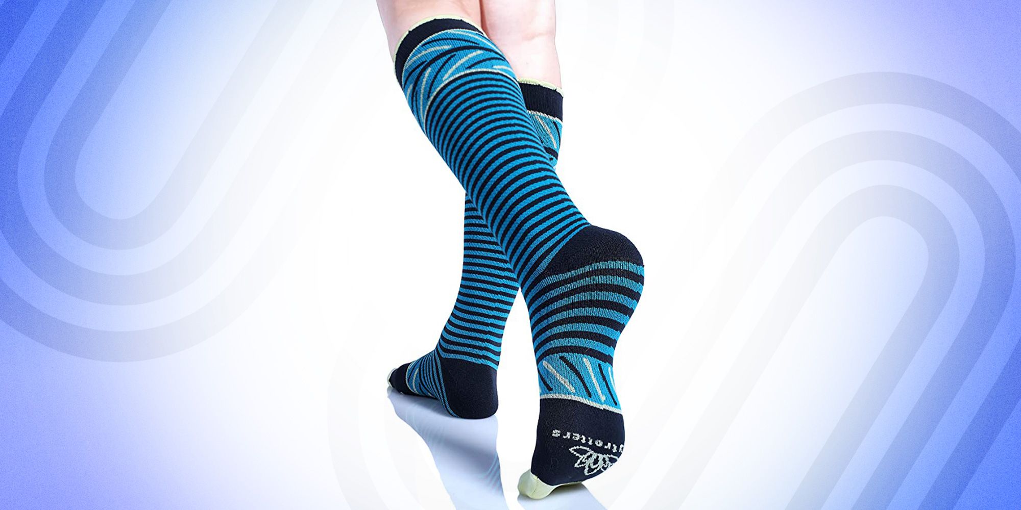 Compression Socks for Women & Men Poylester Skin-Friendly Sock Fast Dry Everyday Wear Athletic Crew Socks