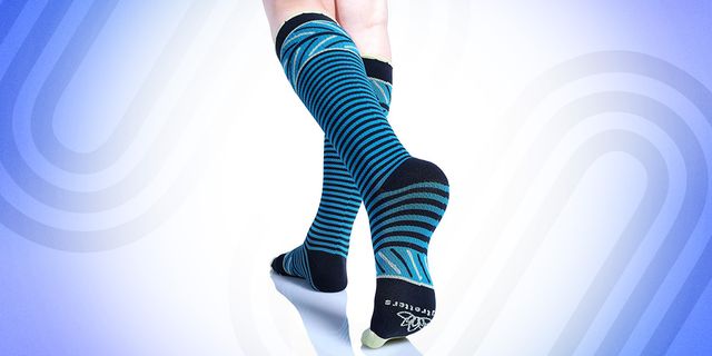 S/M, Black / Blue Gift 2Pair Calf Support Compression Leg Sleeve Sport Sock Outdoor Activit Reduce Pain Swelling 