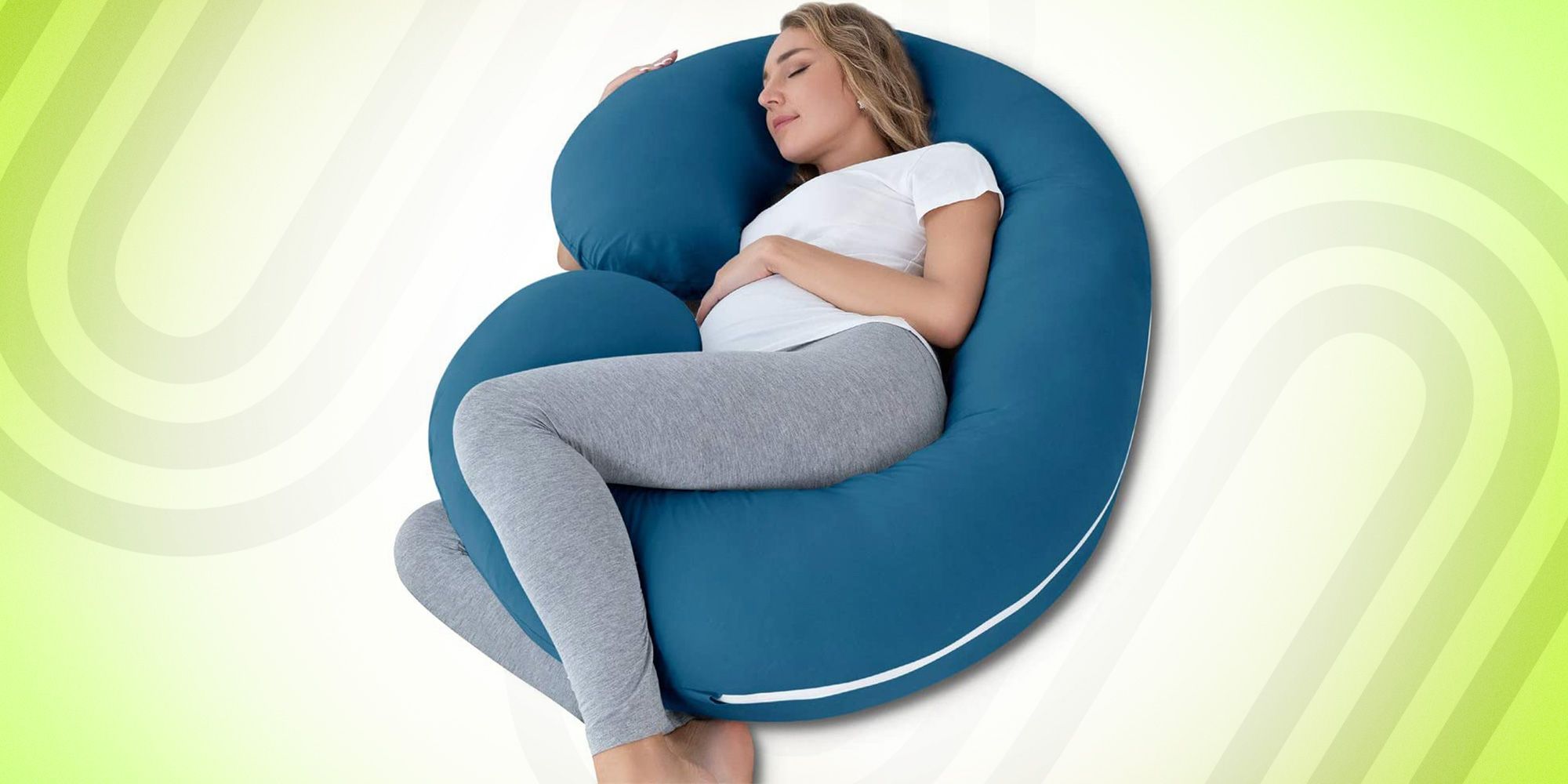 LightEase Memory Foam Pregnancy Maternity Side Sleeping Pillow Double Wedge New! 