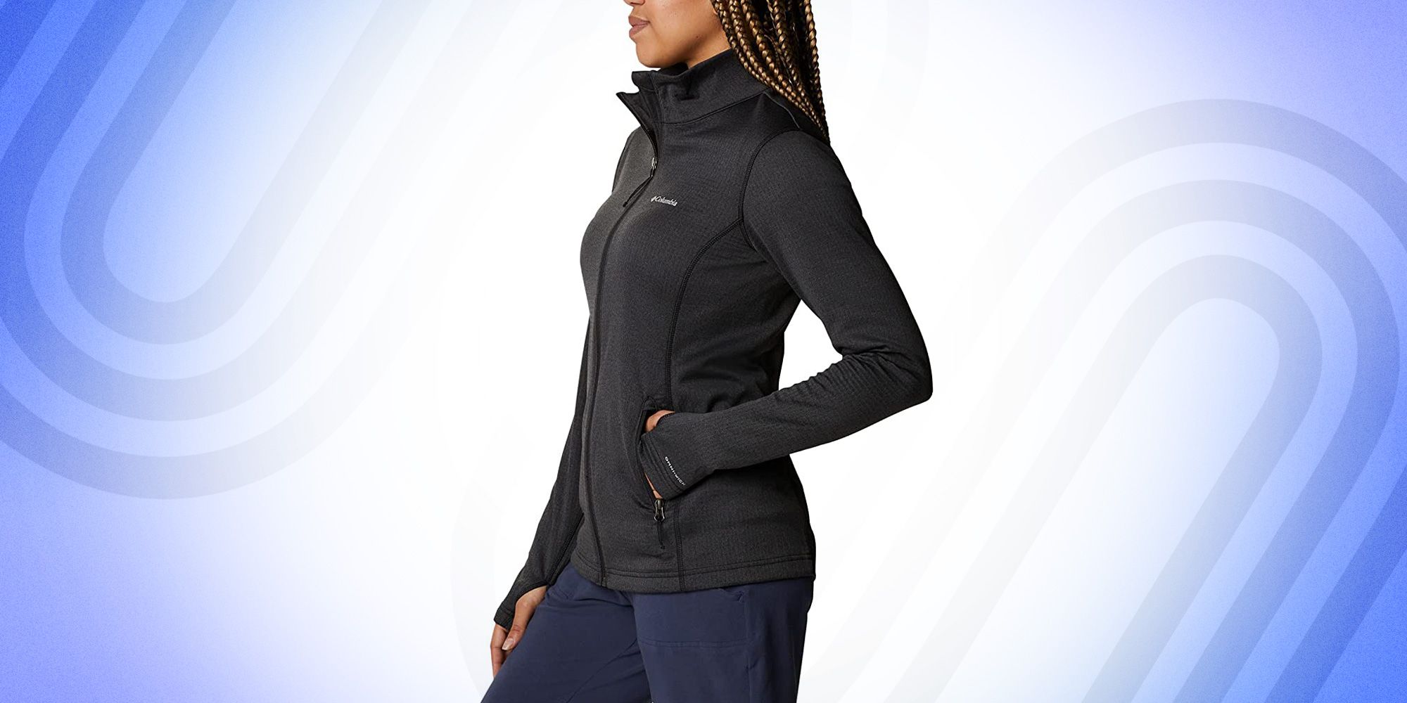 BALEAF Womens Fleece Full Zip Athletic Running Jackets Hooded Thermal Sport with Thumb Holes 