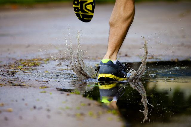running after a morning rain