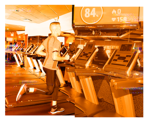 guy running on treadmill