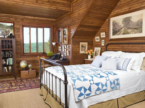 rustic bedroom ideas unpainted wood walls