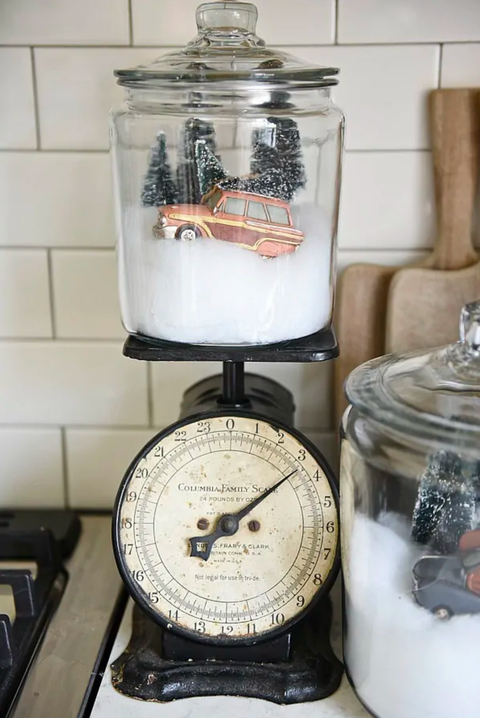 rustic christmas decorations snow globe