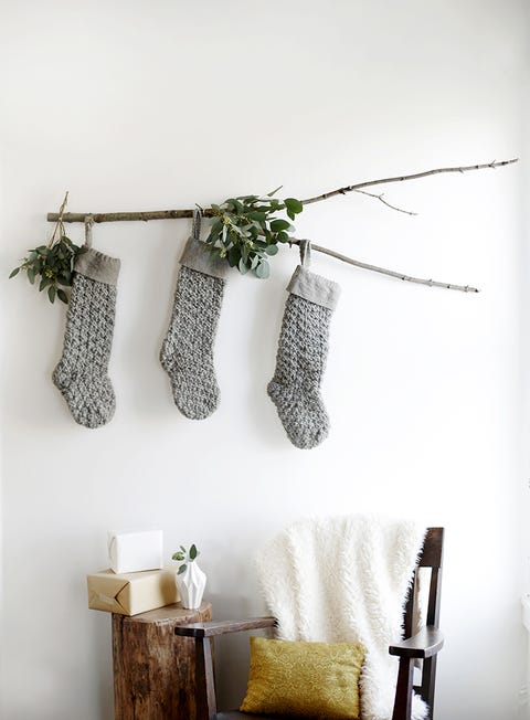 rustic christmas decorations stocking