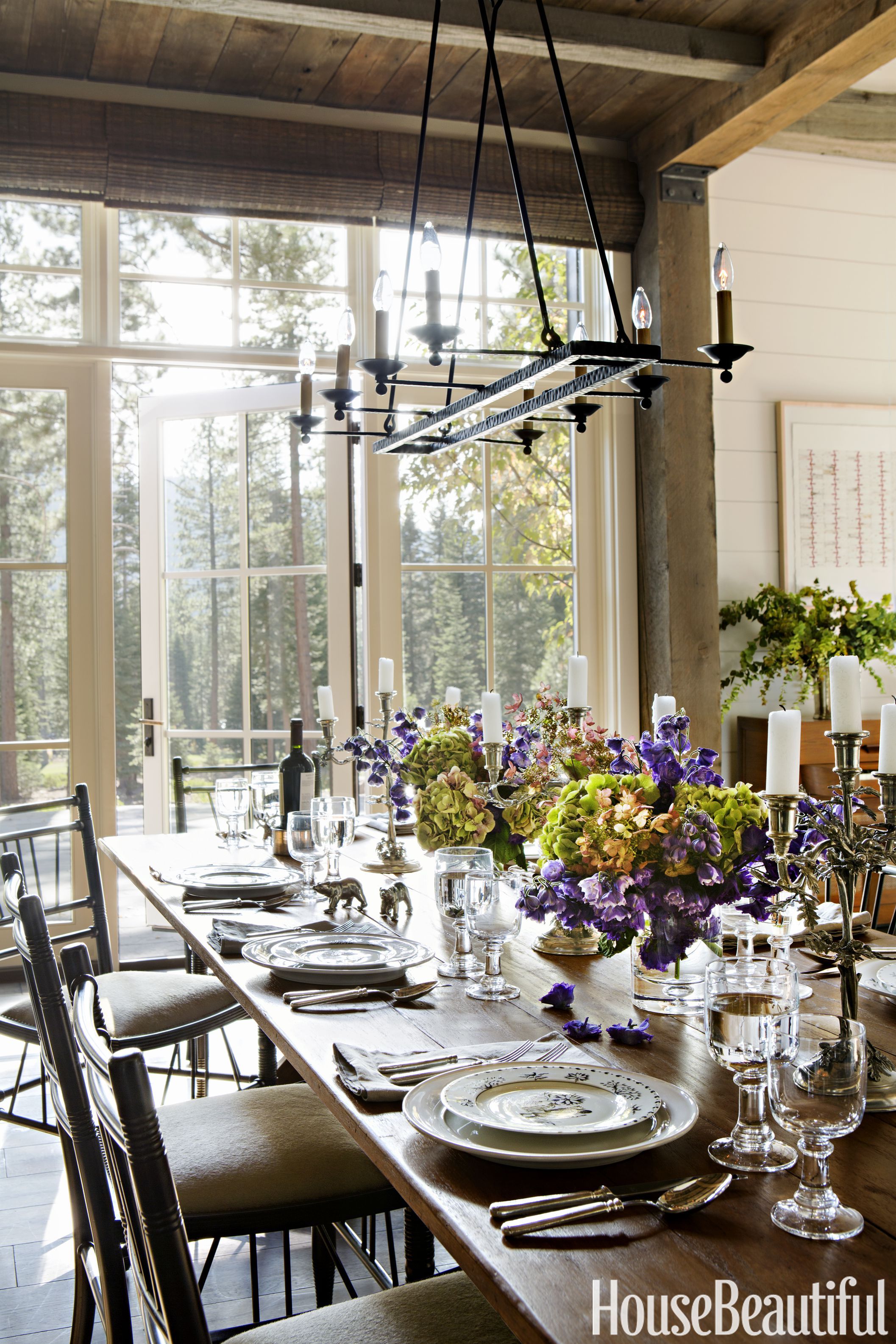 rustic formal dining room table