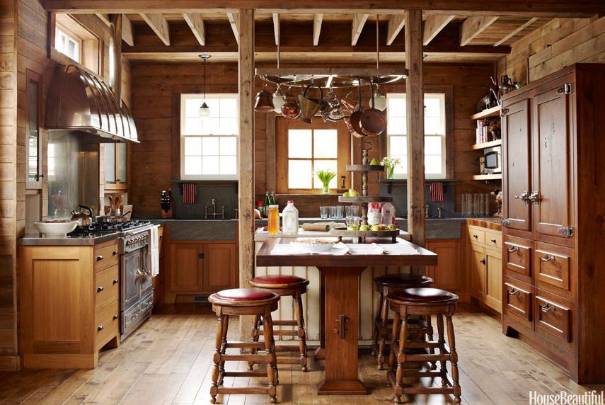 country rustic kitchen metal walla