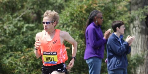 Ryan Hall Running 2014 Boston Marathon