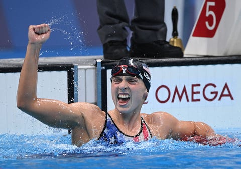 katie ledecky fist pumping