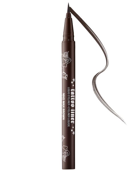 Eye liner, Cosmetics, Brown, Eye, Pencil, Material property, Writing implement, Pen, 