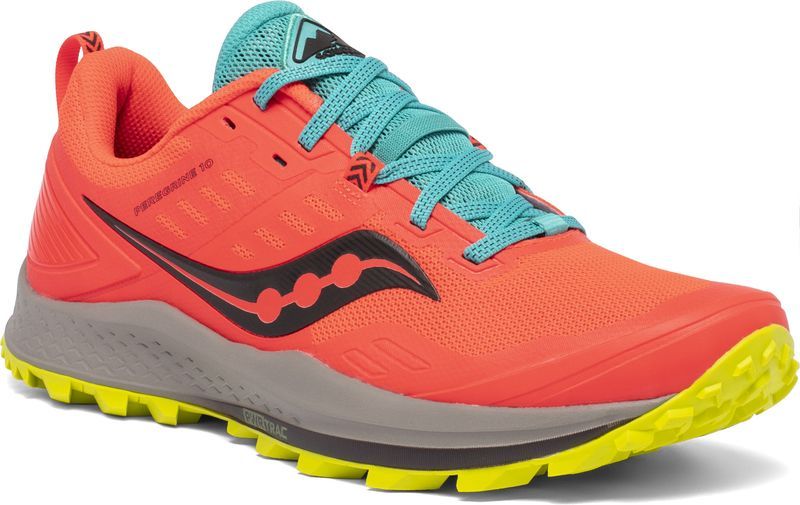 Saucony Mens Peregrine 10 Trail Running Shoes Trainers Sneakers Orange Sports 