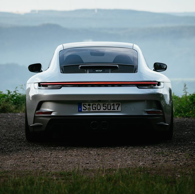 porsche 911 gt3 touring rear in silver