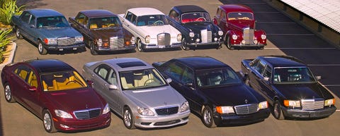 mercedes s class sedan lineup through history