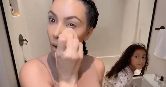 Watch North West Crash Kim Kardashian’s Makeup Tutorial