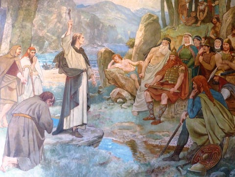 painting, art, watercolor paint, mythology, visual arts, prophet, pilgrims,