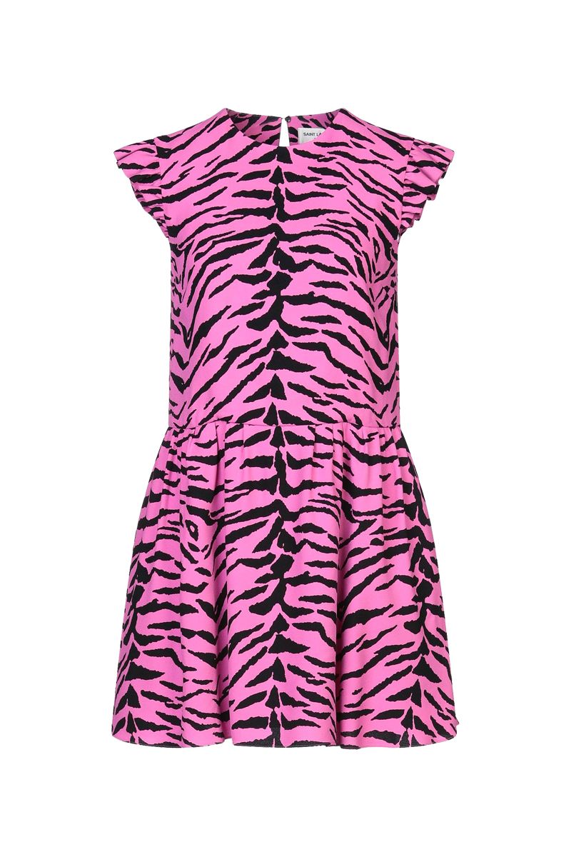 pink tiger print dress