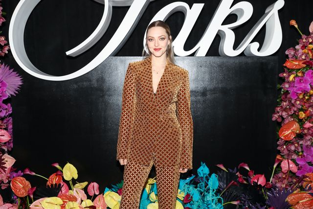 amanda seyfried of the dropout on hulu at the saks nyfw kick off party