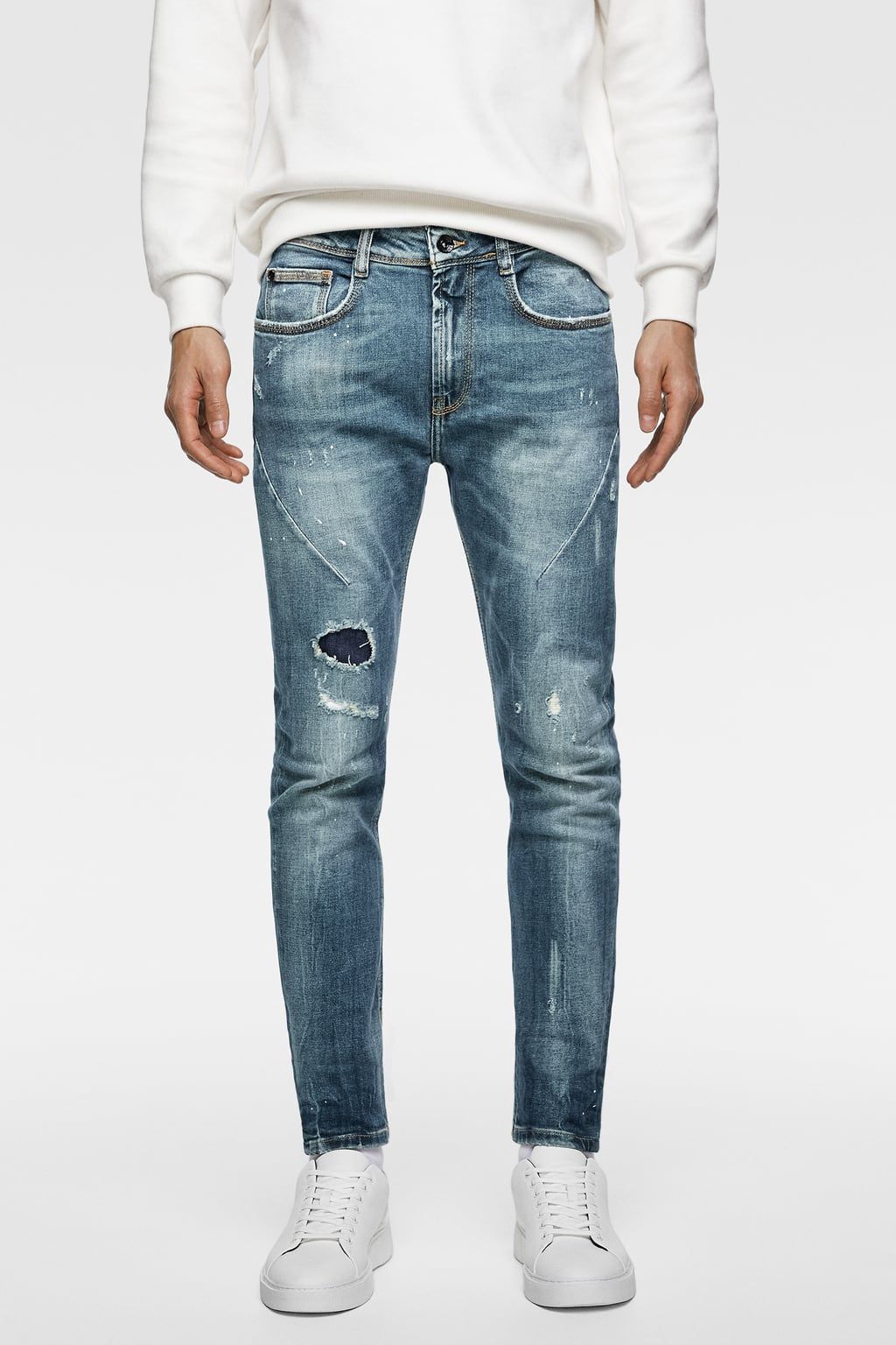 jeans strappati uomo zara