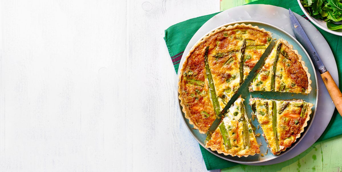 Salmon, Asparagus and Pea Quiche