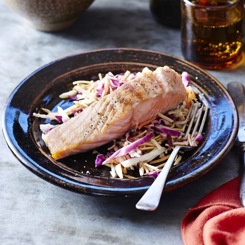 salmon and coleslaw