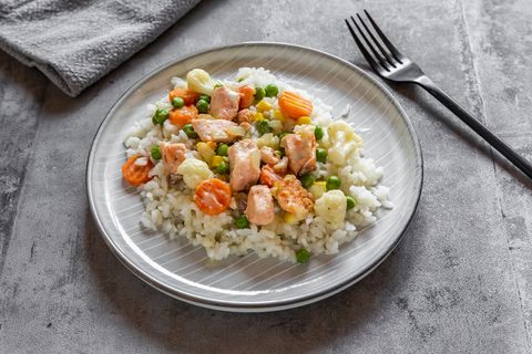 salmon fricassee with rice