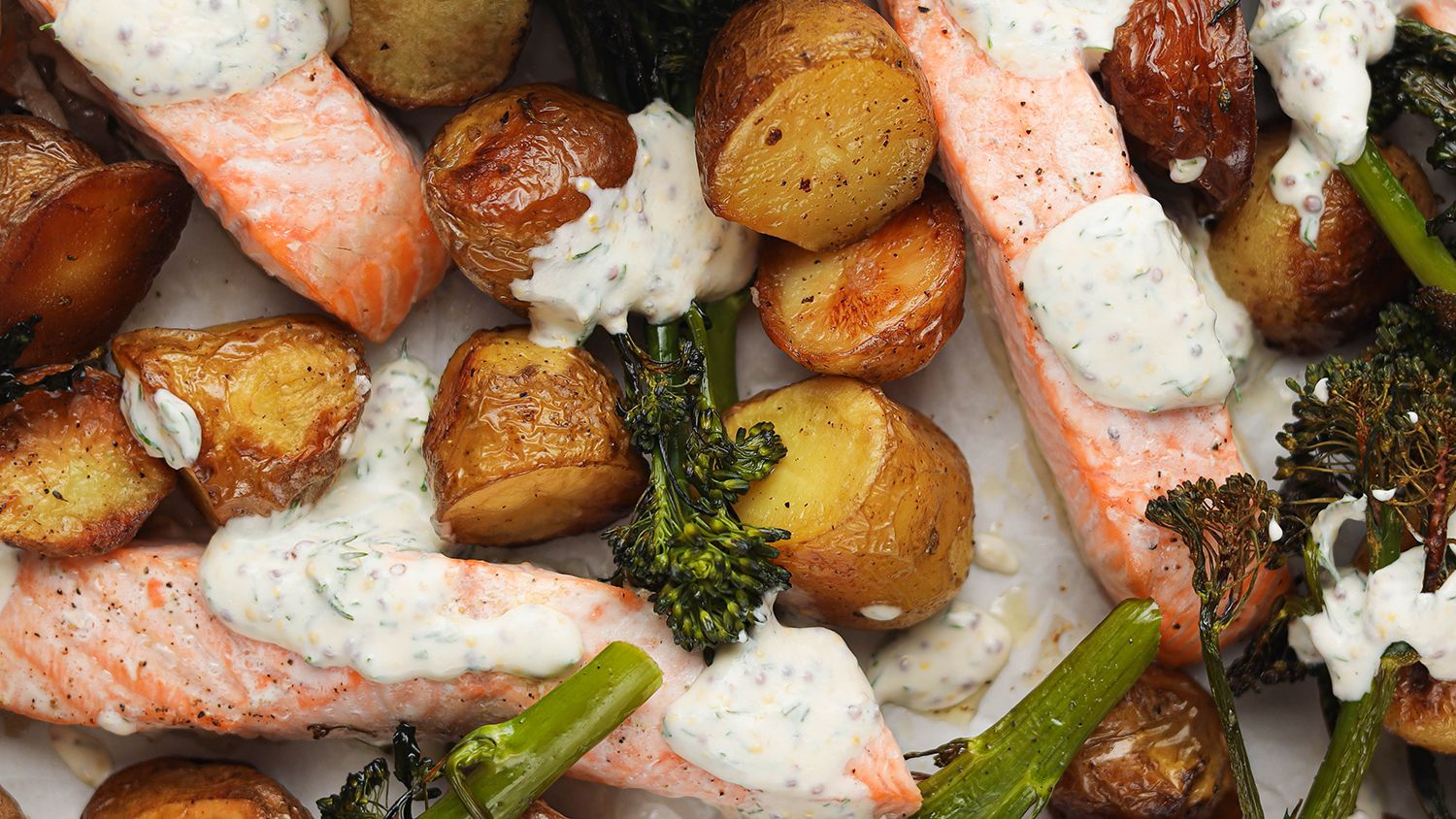 Scandi-Style Salmon & Broccoli Traybake-image
