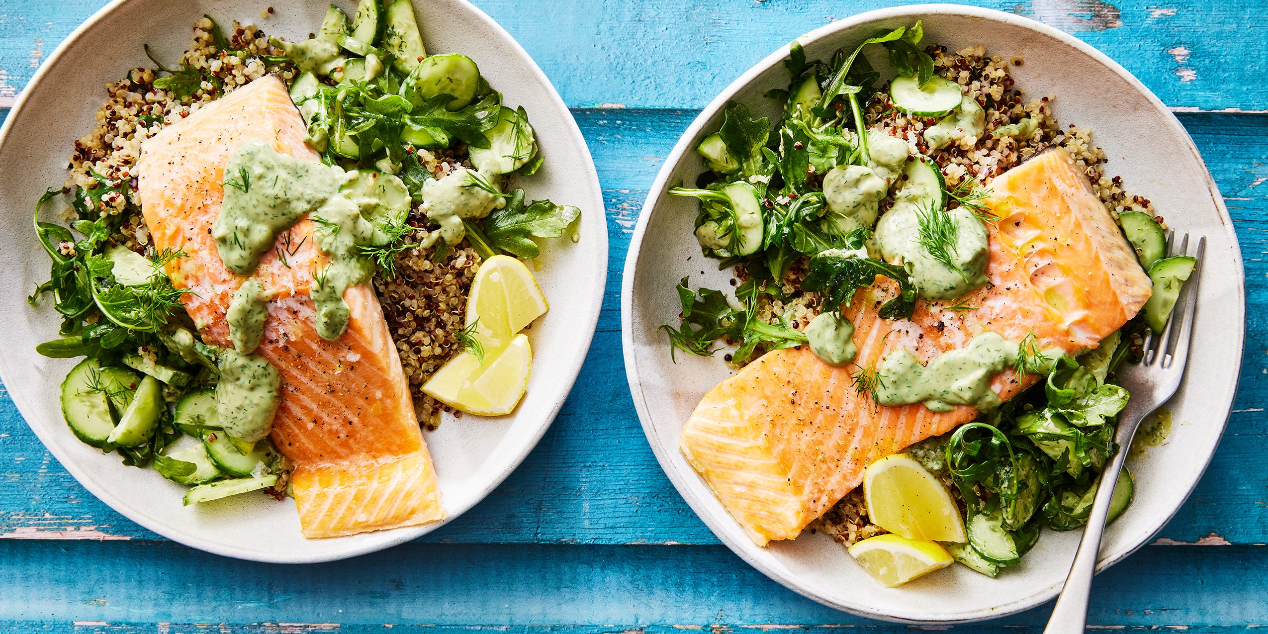 This Quick & Customizable Salmon Quinoa Bowl Is Perfect For Busy Weeknights