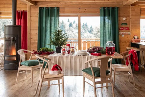 Comedor de Navidad estilo alpino comedor de navidad estilo alpino