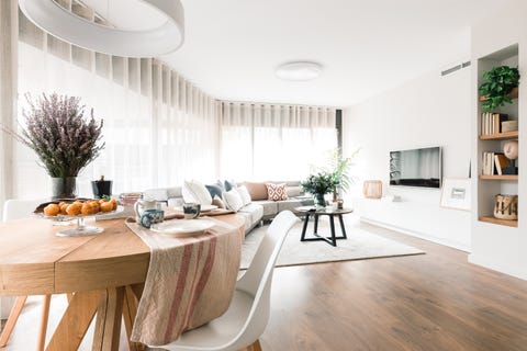 salón de estilo nórdico