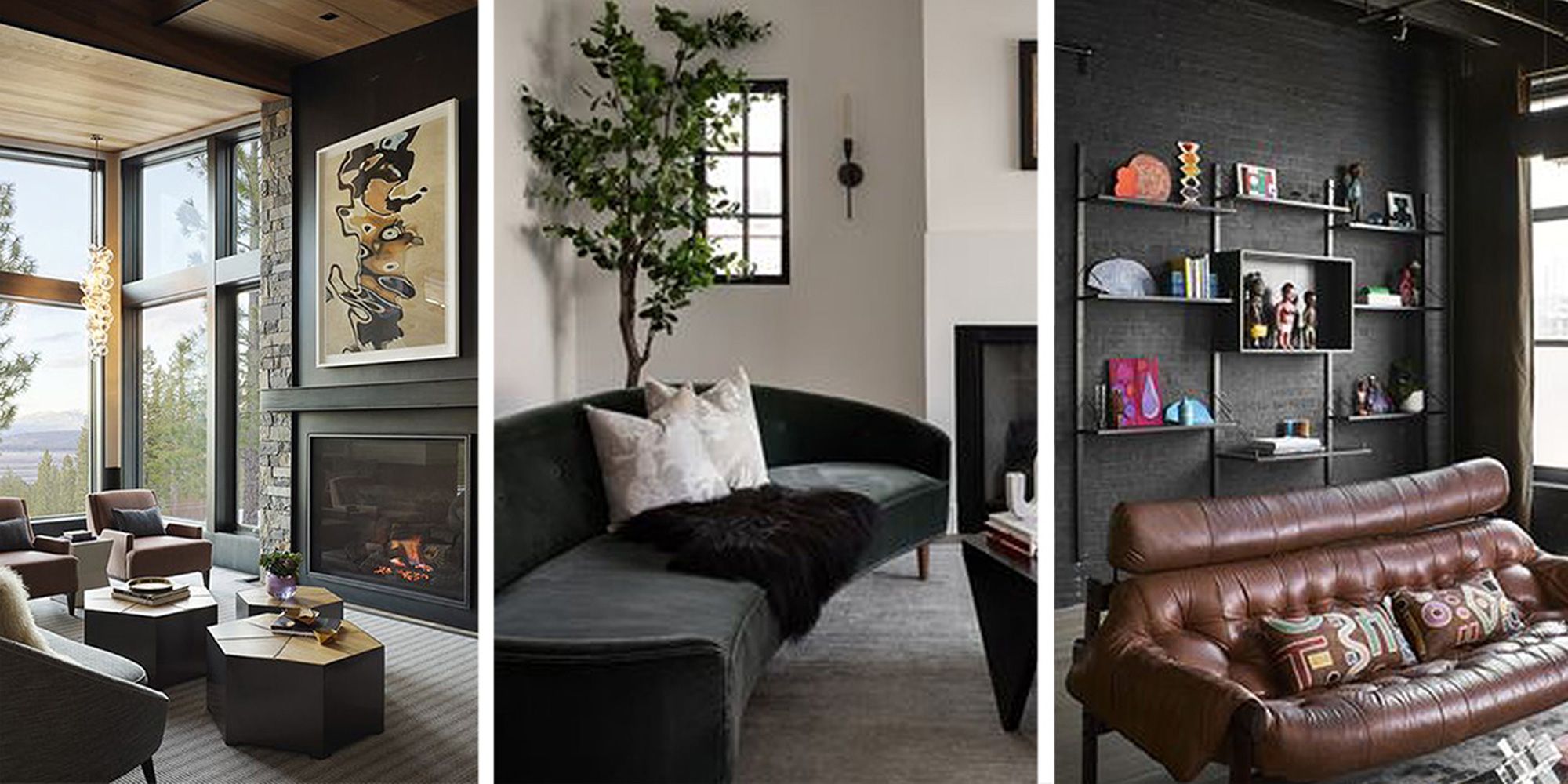Perth Blackborough corriente Examinar detenidamente Los mejores salones decorados en negro - Ideas de decoración