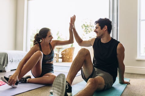 Couple after a successful workout session salud y bienestar