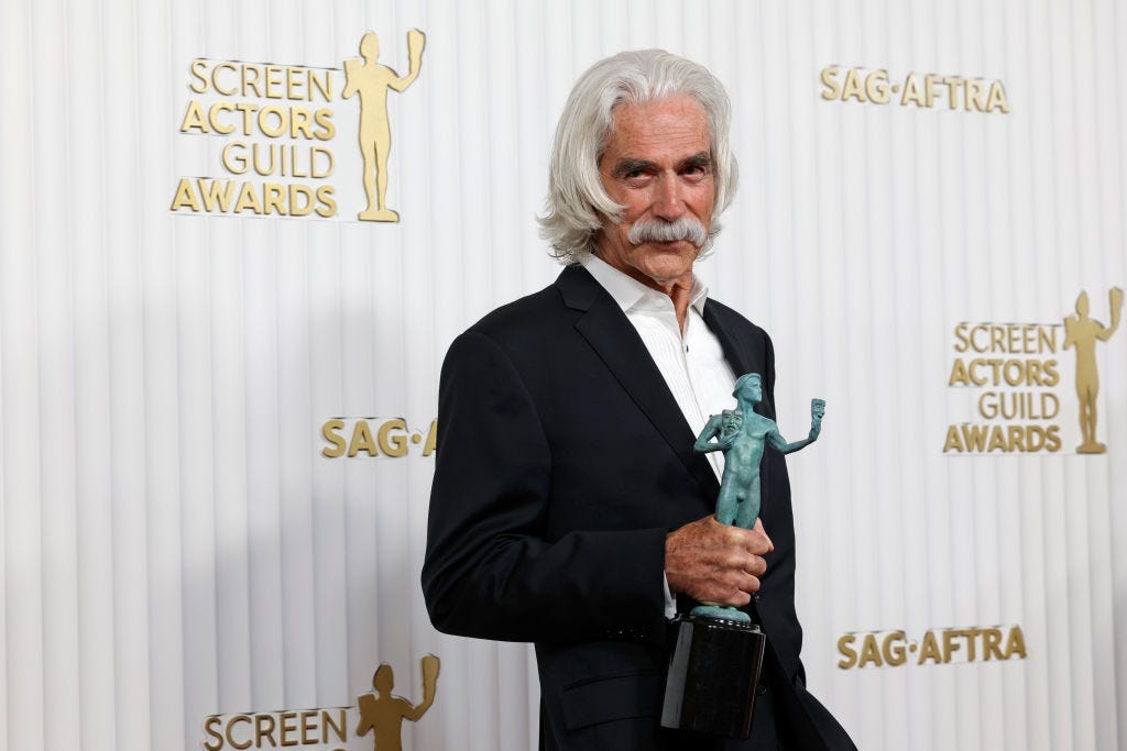 '1883' Star Sam Elliott Makes Rare Red Carpet Appearance with His Wife Katharine Ross