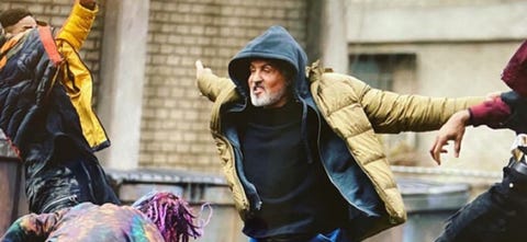 Sylvester Stallone en el set de Samaritan sylvester stallone en el set de samaritan