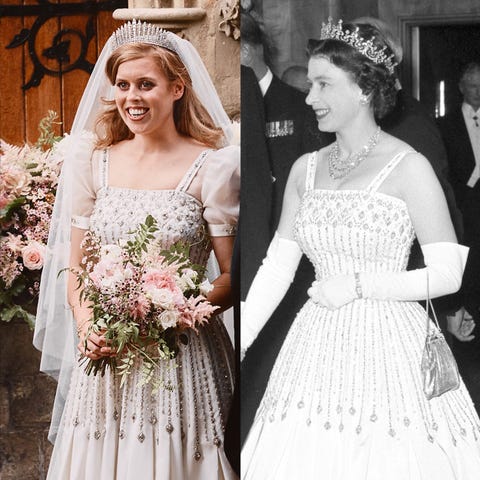 robe de mariée princesse beatrice reine elizabeth