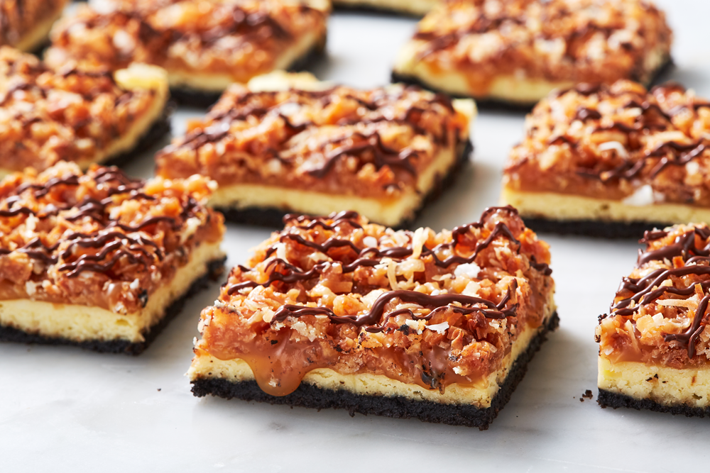 Samoa Cheesecake Bars - No Girl Scout Required