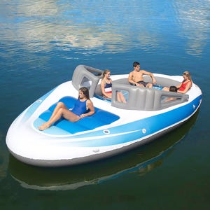 This 8 Foot Floating Platform Lets You Hang Out On The Water All Day Long