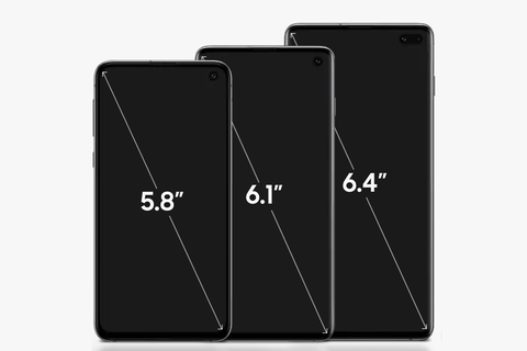 galaxy s10 size inches