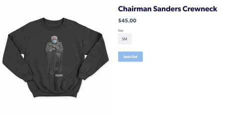 Bernie Sanders S Inauguration Meme Sweatshirt Is No Longer Available Bernie Sanders S Inauguration Meme Sweatshirt Is No Longer Available