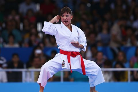 Sandra Sanchez karate. Final europea de karate en Baku.