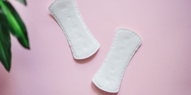 sanitary pad on pink background