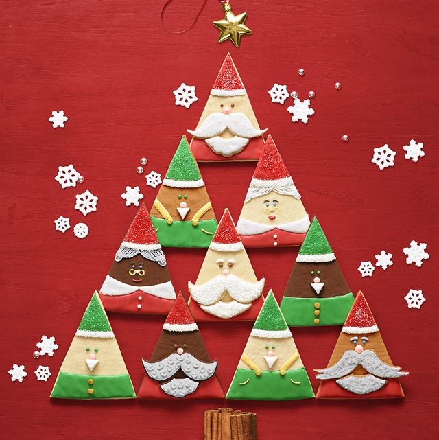 santa and elf cookies