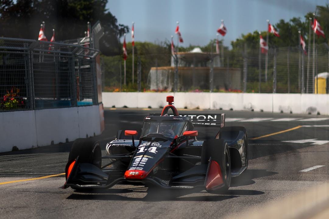 Video: Massive IndyCar Crash Sends Ferrucci, Car Parts Flying in Toronto