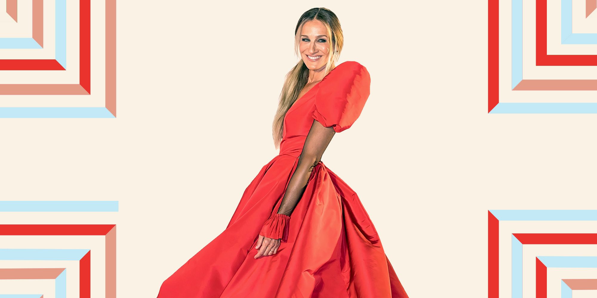 sarah jessica parker red dress