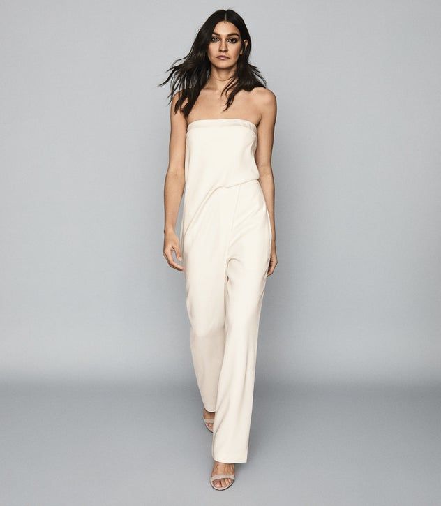 cream wedding jumpsuit