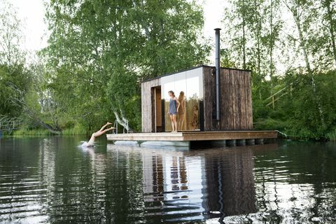 Sauna at lake