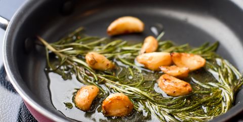 sauteed garlic and rosemary in olive oil