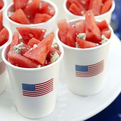 savory watermelon and blue cheese salad