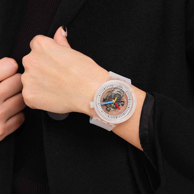 reloj transparente swatch