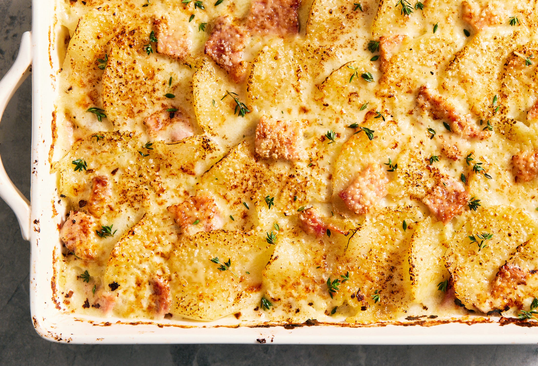 What Is It About These Scalloped Potatoes & Ham That Have Us In A Chokehold?